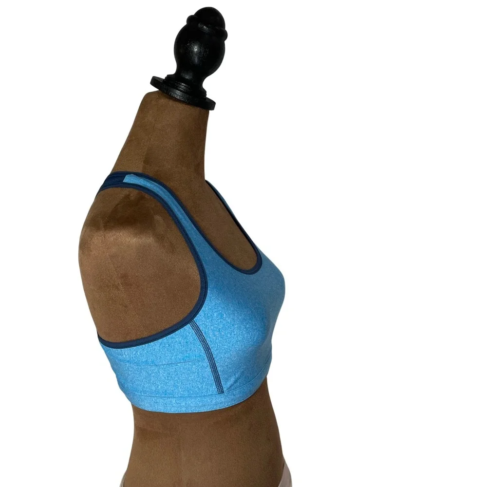 Champion Womens Blue Heather Mesh‎ Racerback Sports Bra Size Small Breathable